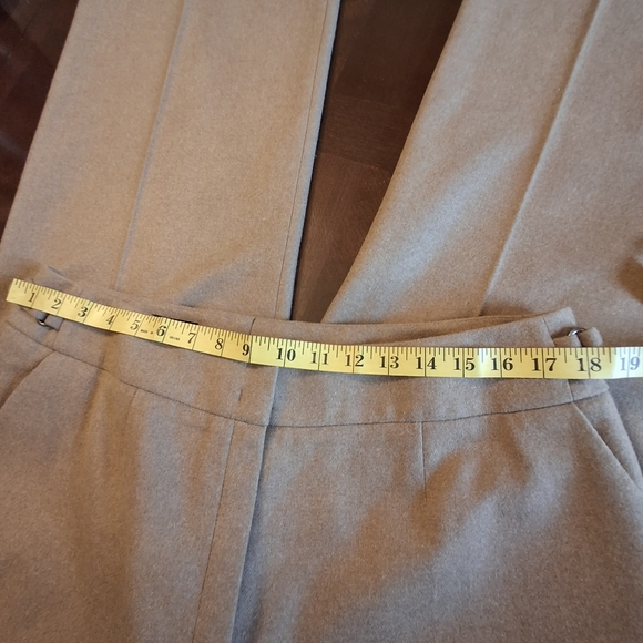 Escada Virgin & Angora Wool Wide-Leg Pants Caramel Romania Women Size 44 /US 14 - Picture 16 of 16